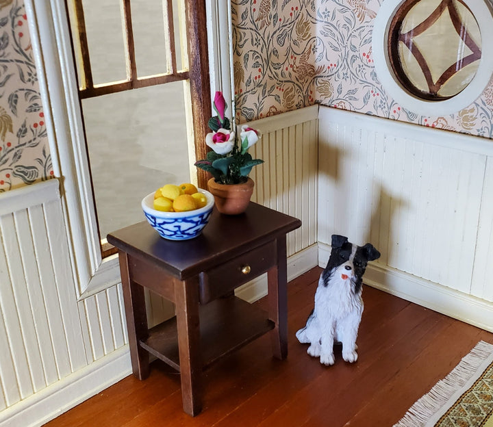 Dollhouse Roses White and Pink Flowers Potted in Terra Cotta Planter 1:12 Scale - MiniatureCrush