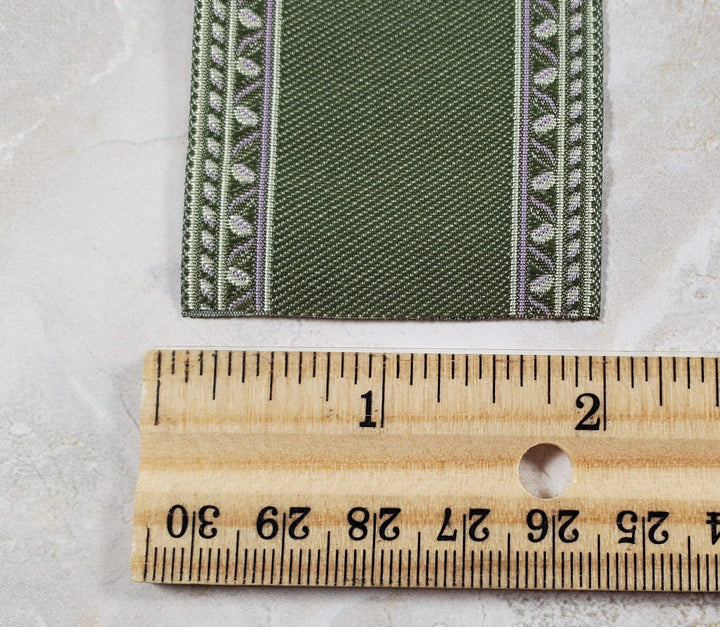 Dollhouse Stair Runner Olive Green Carpet 19" Long 1:12 Scale Miniature - Miniature Crush