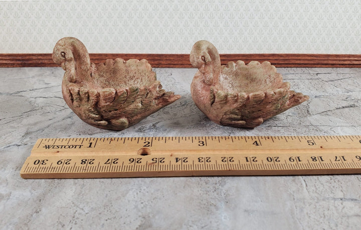 Dollhouse Swan Flower Planters x2 Large by Falcon Miniatures 1:12 Sale A4010GA - MiniatureCrush