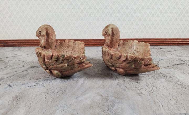 Dollhouse Swan Flower Planters x2 Large by Falcon Miniatures 1:12 Sale A4010GA - MiniatureCrush