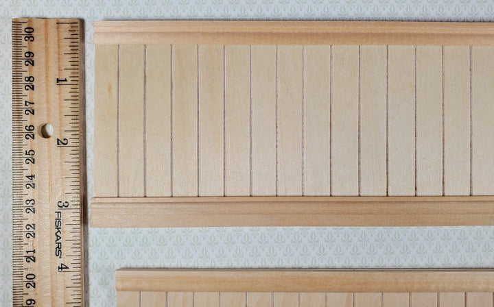 Dollhouse Wainscoting Wall Panels Wood Paneling 2 Sheets 1:12 Scale Miniature - Miniature Crush