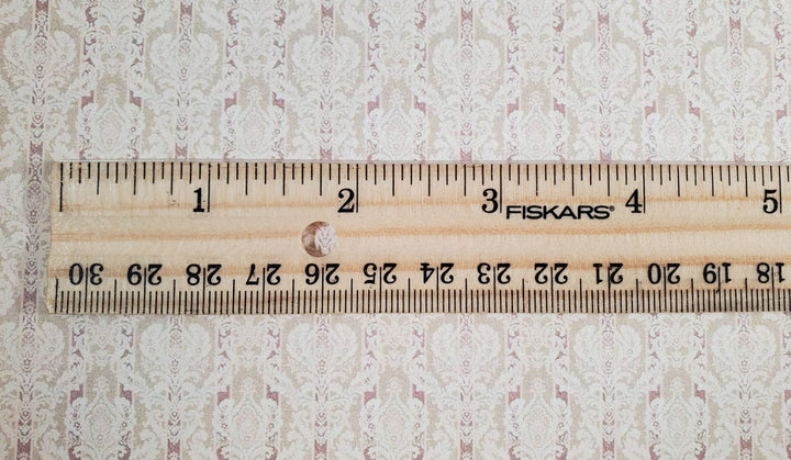 Dollhouse Wallpaper Beige Muted Maroon Victorian 1:12 Scale Miniature Itsy Bitsy - Miniature Crush