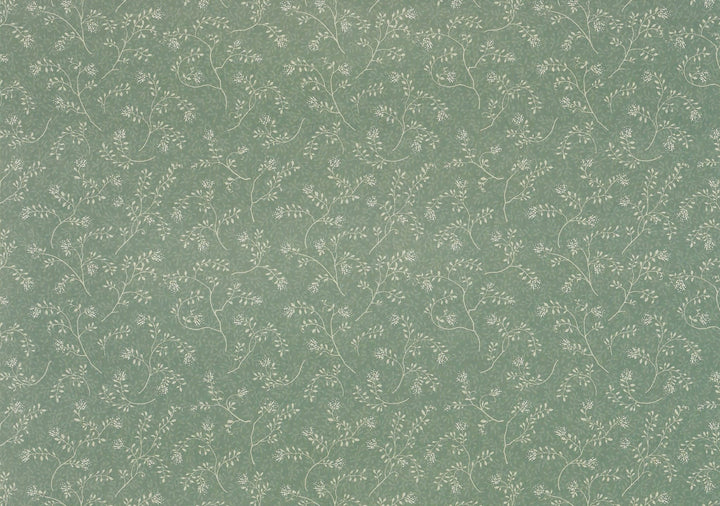 Dollhouse Wallpaper Brodnax Dark Green Vines Leaves "Midnight Garden" 1:12 Scale Miniature - Miniature Crush