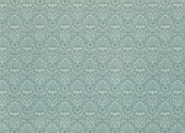 Dollhouse Wallpaper Damask Blue Gray Victorian 1:12 Scale Itsy Bitsy Miniatures - Miniature Crush
