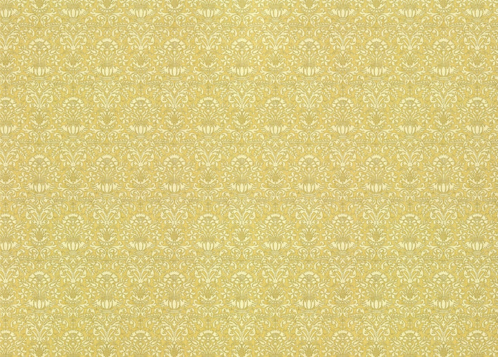 Dollhouse Wallpaper Damask Dark Gold/Beige Victorian 1:12 Scale Itsy Bitsy Miniatures - Miniature Crush