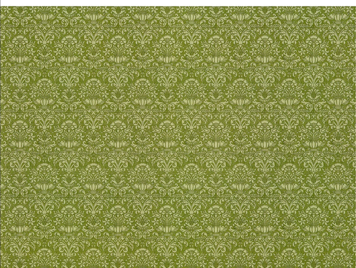 Dollhouse Wallpaper Damask Olive Green Victorian 1:12 Scale Itsy Bitsy Miniatures - Miniature Crush