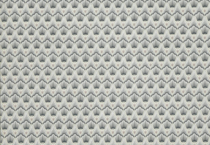 Dollhouse Wallpaper Embossed 3 Pieces Art Deco Silver Gray 20.5 "x 10.5" 1:12 Scale - Miniature Crush