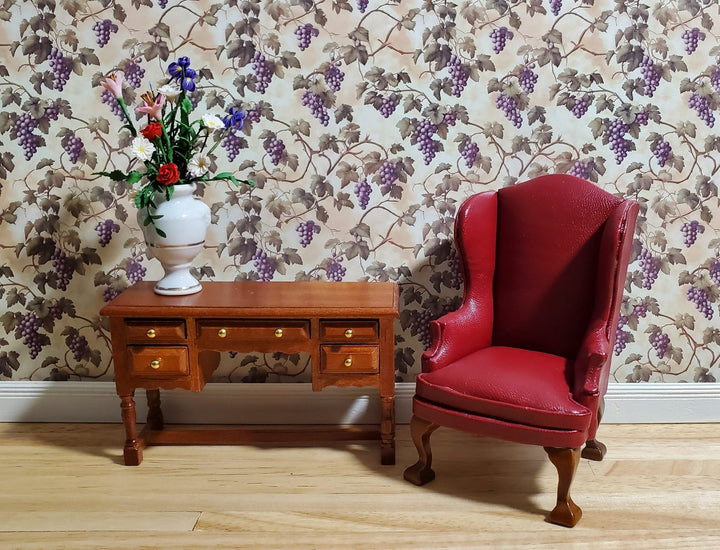 Dollhouse Wallpaper Grapevines with Purple Grapes 1:12 Scale by MiniatureCrush - Miniature Crush