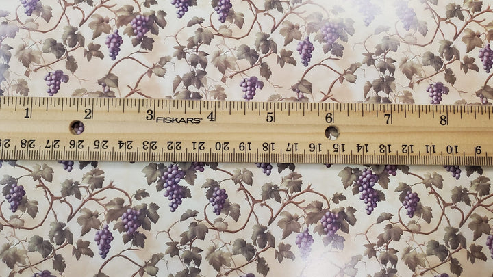 Dollhouse Wallpaper Grapevines with Purple Grapes 1:12 Scale by MiniatureCrush - Miniature Crush