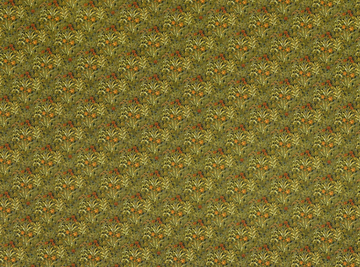 Dollhouse Wallpaper Jackson's "Field of Flowers" Dark Green Ferns Victorian 1:12 Scale - Miniature Crush
