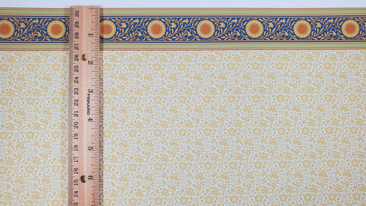 Dollhouse Wallpaper Metford Frieze Arts & Crafts Bradbury & Bradbury 1:12 Scale - Miniature Crush