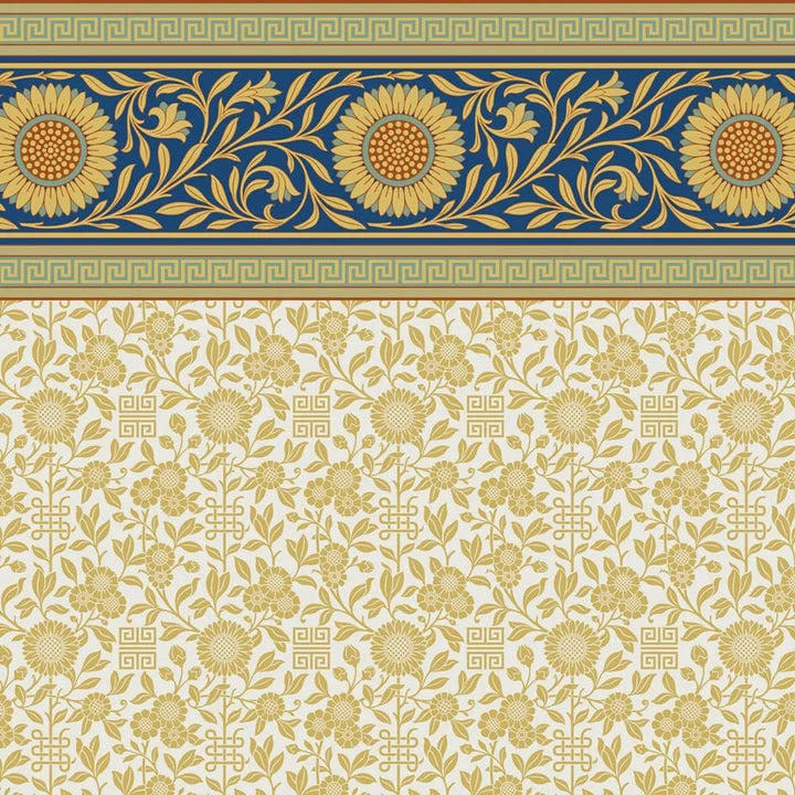 Dollhouse Wallpaper Metford Frieze Arts & Crafts Bradbury & Bradbury 1:12 Scale - Miniature Crush