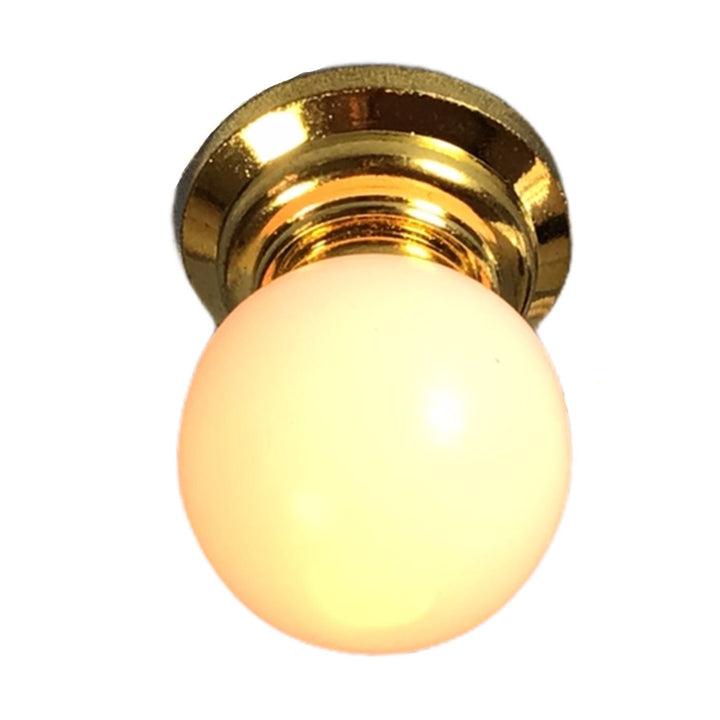 Dollhouse White Globe Ceiling Light 1:12 Scale Miniature 12 Volt with Plug - Miniature Crush