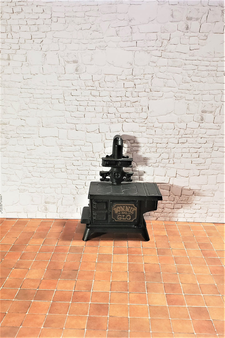 Dollhouse White Stone Wall Whitewashed Weathered Aged Embossed Card 1:12 Scale