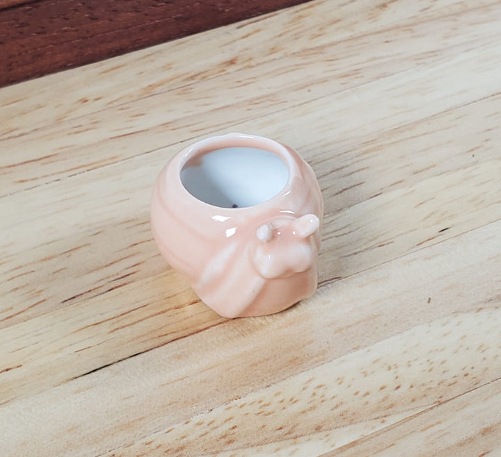 Dollhouse Snail Planter Ceramic 1:12 Scale Miniature Garden Pot for Plants