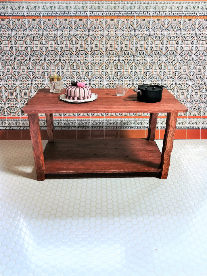 Dollhouse Wall Tiles Orange White Black Green Embossed 1:12 Scale World Model