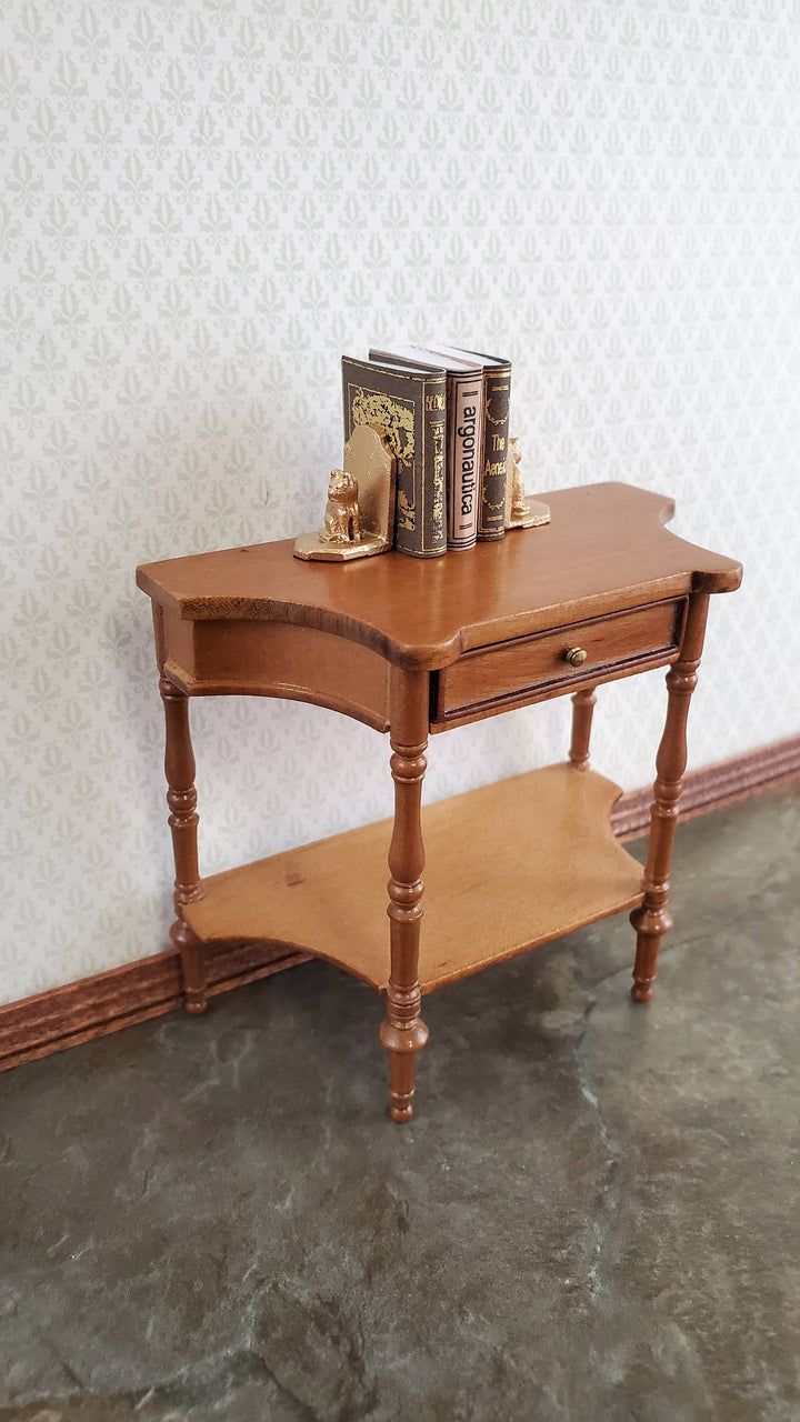 Dollhouse Miniature Kitty Cat Bookends Metal Gold Finish 1:12 Scale Accessory