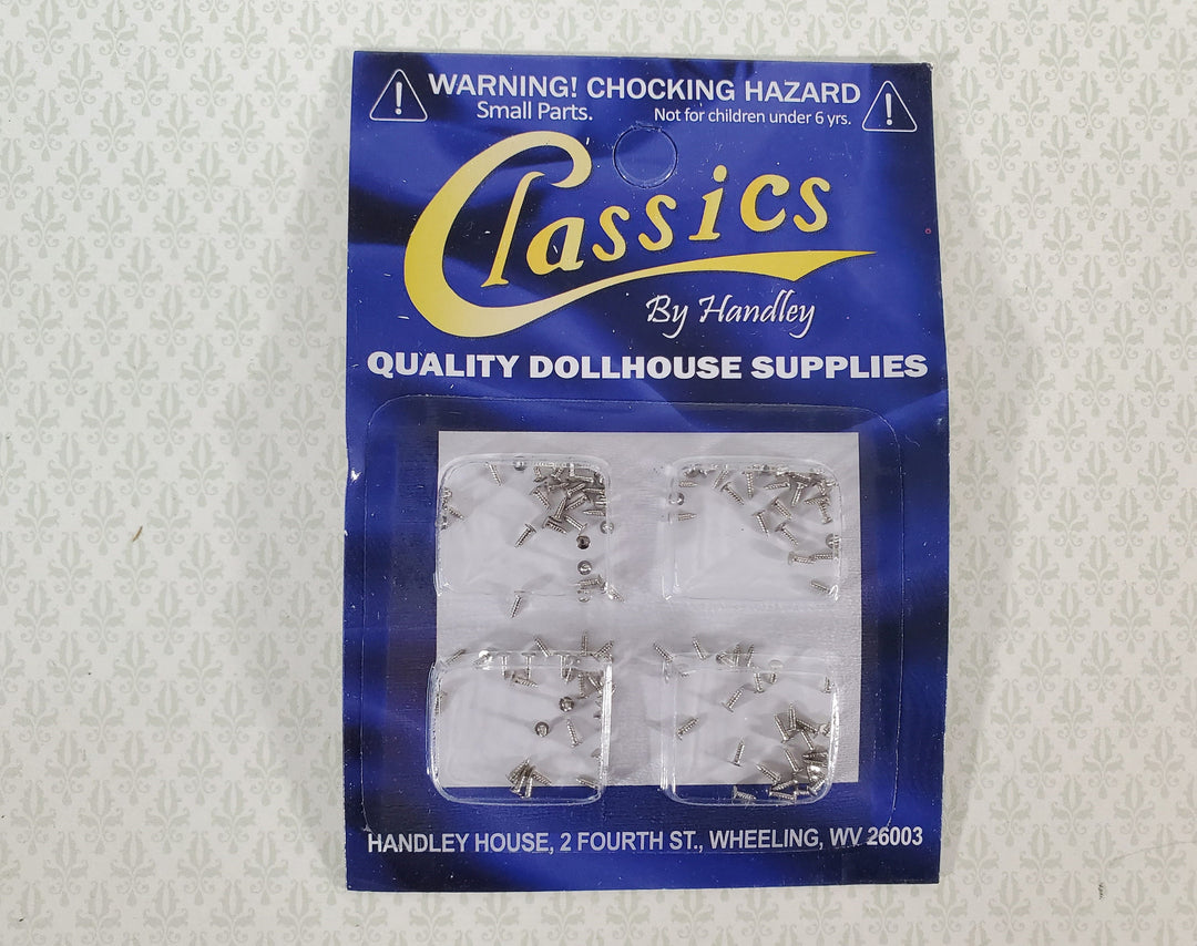 Nails Brads Small Tiny Thin 1/8" Silver Pack of 100 Dollhouse Miniatures Hardware