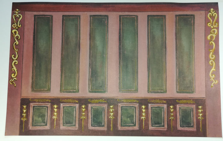 Dollhouse Wallpaper Mural History Etceiteria Wall Panels MiniGraphics 1:12 Scale