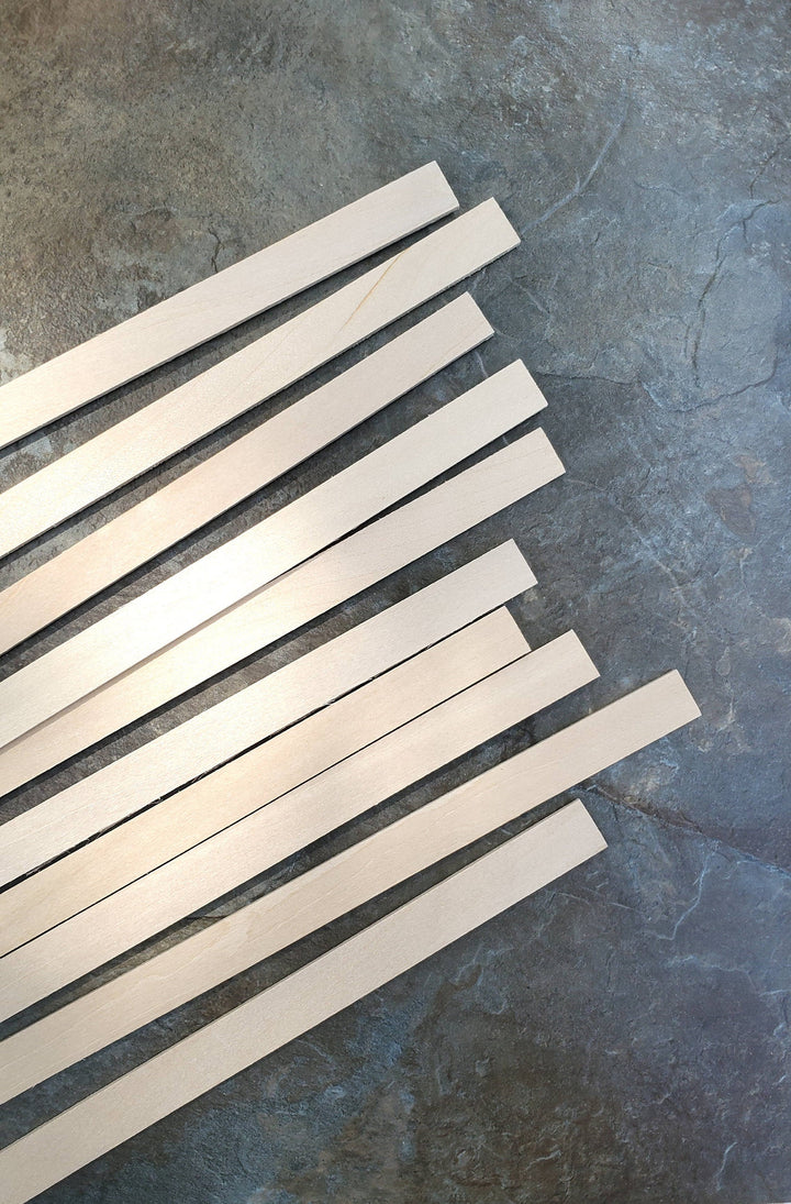 Basswood Wood Strips 10 Pieces 1/16 x 1/2 x 12" long Dollhouse Flooring Crafts