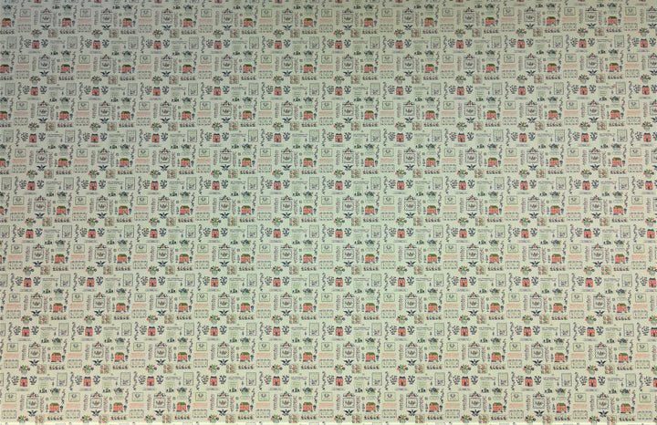 Dollhouse Miniature Wallpaper Kitchen "Mini Sampler" Federal Colonial Style 1:12 Scale