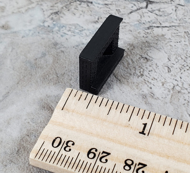 1:144 Scale Fireplace Brick Dollhouse Miniature Black Can be Painted