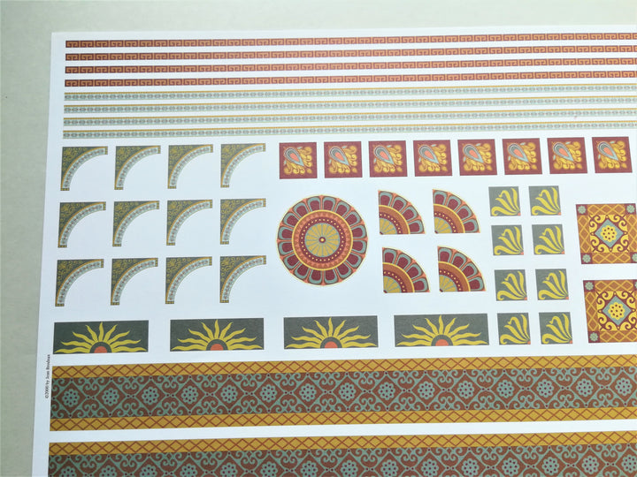 Dollhouse Wallpaper Miniature Brodnax Victorian Borders & Decoration 1:12 Scale