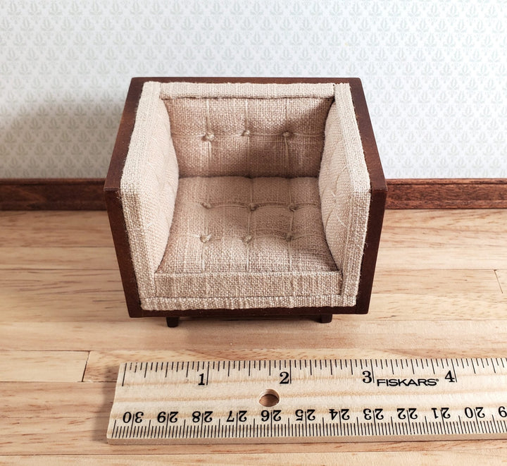 JBM Miniature Mid Century Modern Chair 1:12 Scale Dollhouse Furniture Beige - Miniature Crush