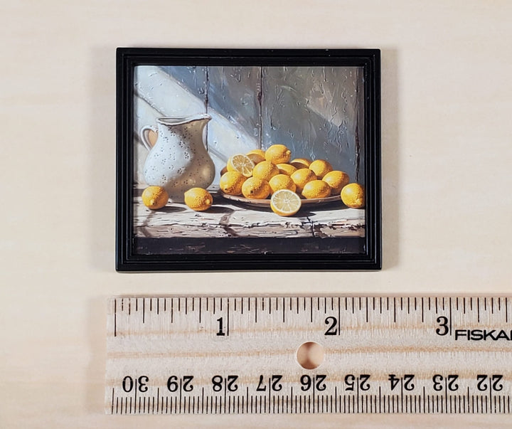 Miniature Lemons with Pitcher Still Life Framed Print 1:12 Scale Dollhouse Decor - Miniature Crush