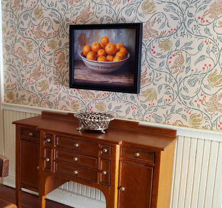 Miniature Oranges in a Bowl Still Life Framed Print 1:12 Scale Dollhouse Decor - Miniature Crush