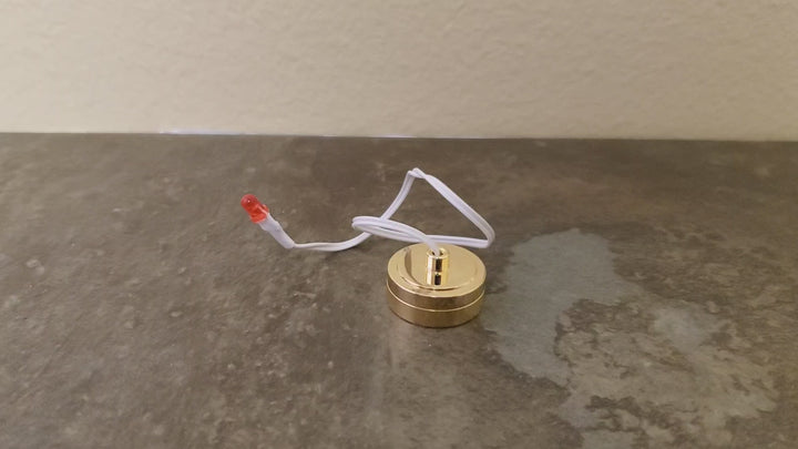 Dollhouse Miniature Battery Light Bulb RED Flashing on String 1:12 Scale