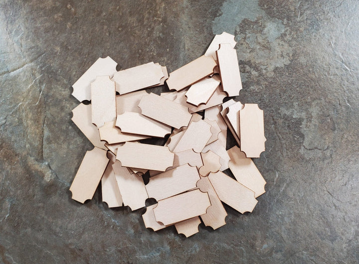 Wood Cut Outs 40 Small pieces Basswood 1/16" thick Blanks Tiles DIY Crafts - MiniatureCrush