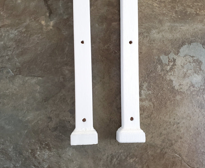 Dollhouse Miniature Square Columns Pillars White 2 pieces 8 3/8" Tall 1:12 Scale