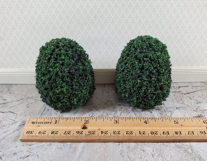 2 Model Scenery Round Shrubs Bushes Green Dollhouses Scale Models Model RR 4.5" - Miniature Crush