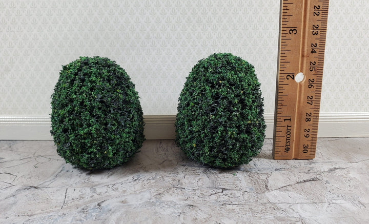 2 Model Scenery Round Shrubs Bushes Green Dollhouses Scale Models Model RR 4.5" - Miniature Crush