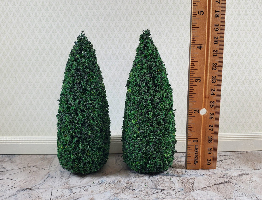 2 Model Scenery Shrubs Trees Bushes Green Dollhouses Scale Models Model RR 4.5" - Miniature Crush