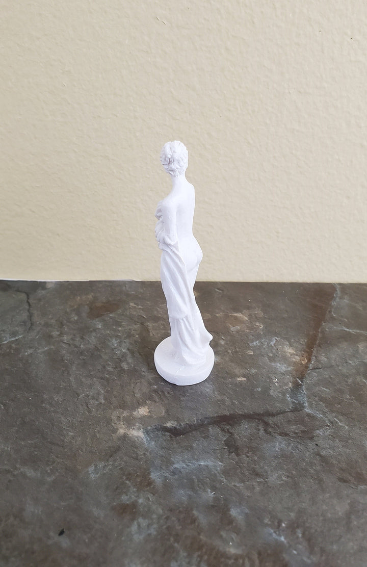 Dollhouse Miniature Nude Female Garden Statue White Small 1:12 or 1/24 Scale fairy garden