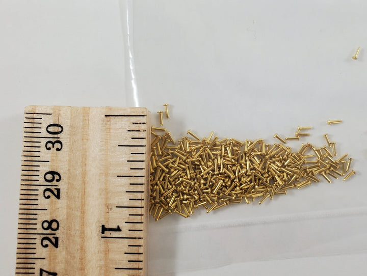Cir-Kit 1/8" Brass Brads Nails 300 Pack for Dollhouse Tape Wire Set-ups CK1021-1 - Miniature Crush