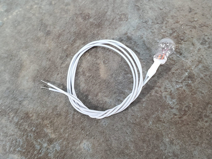 Cir-Kit Clear Pea Bulb Light Fixture with Wire 1:12 Scale Dollhouse Miniature Attics Closets - Miniature Crush