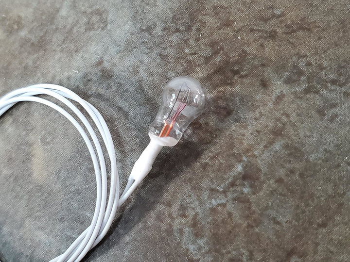 Cir-Kit Clear Pea Bulb Light Fixture with Wire 1:12 Scale Dollhouse Miniature Attics Closets - Miniature Crush