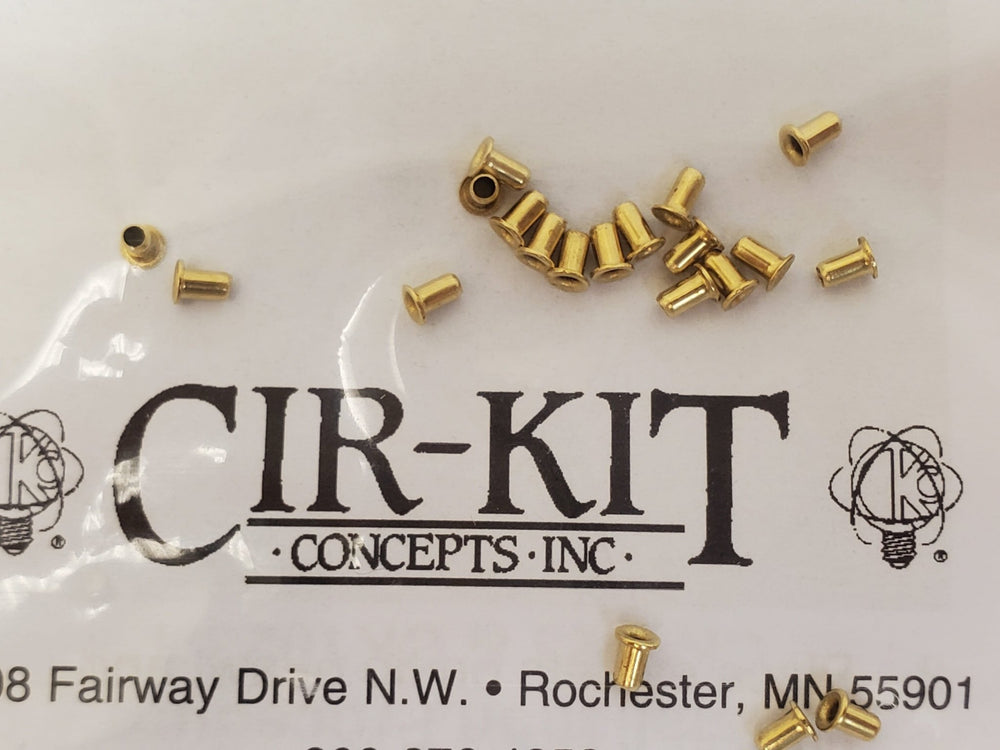 Cir-Kit Eyelets Small Hollow 20 Pack for Dollhouse Tape Wire Set-ups CK1023 - Miniature Crush
