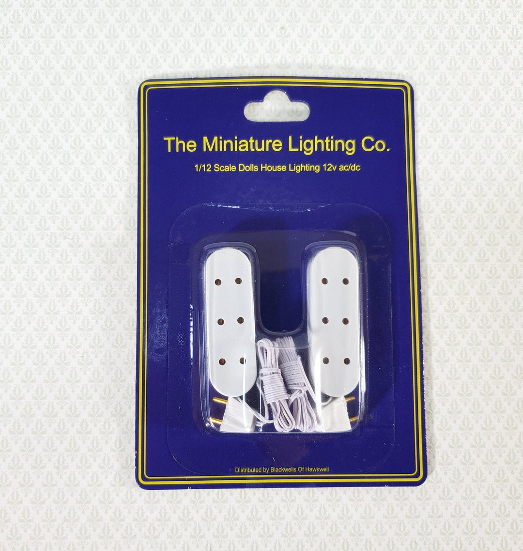 Dollhouse 3 Plug Triple Standard Outlet Extension Cords x2 for 1:12 Scale Miniature Lighting - Miniature Crush