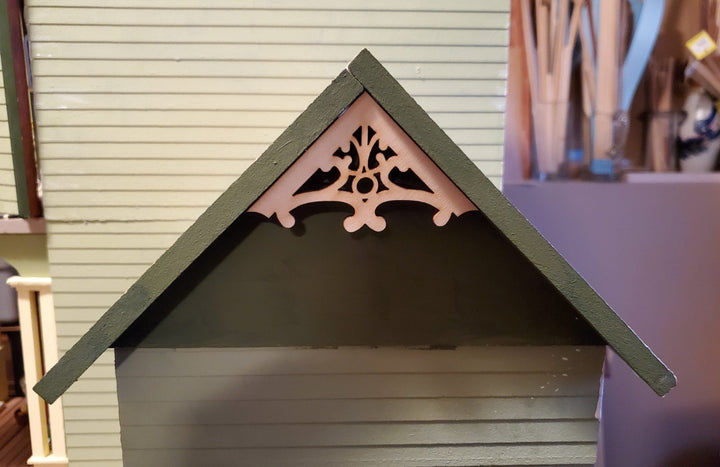 Dollhouse Apex Trim Victorian Style Pediment x2 Medium Miniature Wood Decoration MC147 - Miniature Crush