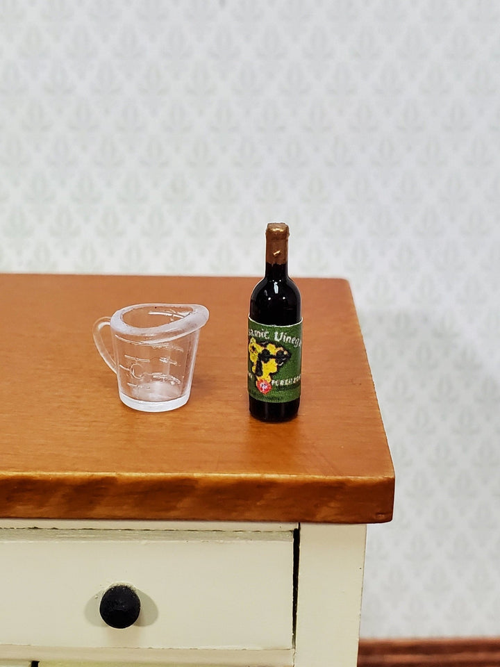 Dollhouse Balsamic Vinegar Bottle 1:12 Scale Miniature Kitchen 1" Tall - Miniature Crush