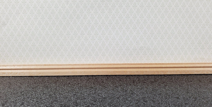 Dollhouse Baseboard 5 Pieces Trim Molding 12mm x 45cm long 1:12 Scale Skirting - Miniature Crush