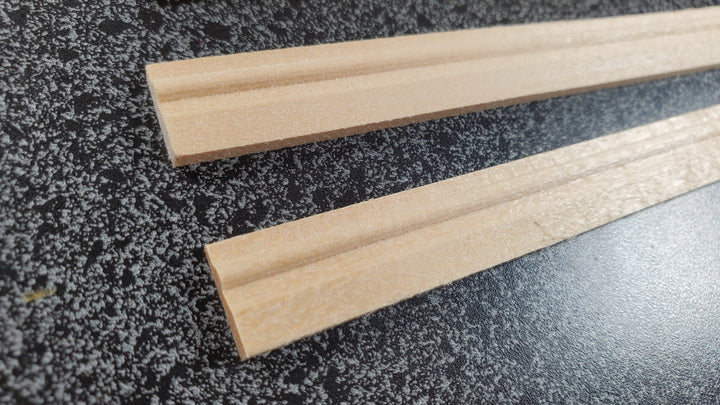 Dollhouse Baseboard 5 Pieces Trim Molding 12mm x 45cm long 1:12 Scale Skirting - Miniature Crush