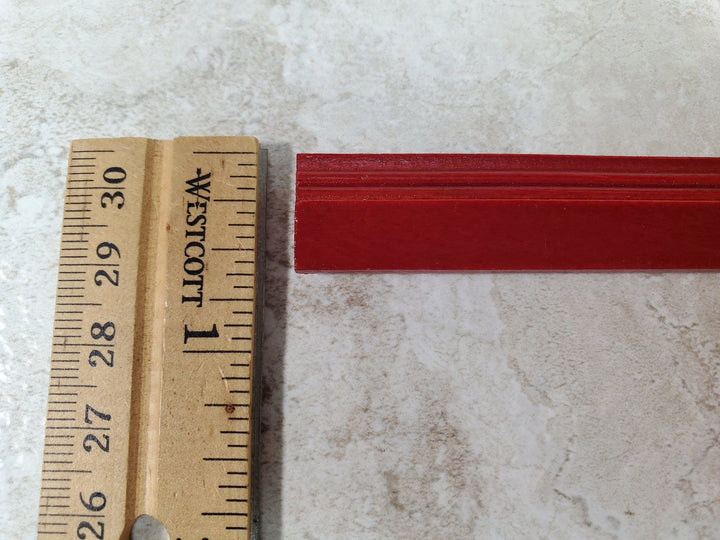 Dollhouse Baseboard Trim Mahogany Molding 5/8" tall x 17 3/4" long 1:12 Scale Skirting - Miniature Crush