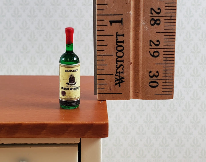 Dollhouse Bottle of Irish Whiskey 1:12 Scale Miniature 1" Tall Booze Drinks - Miniature Crush