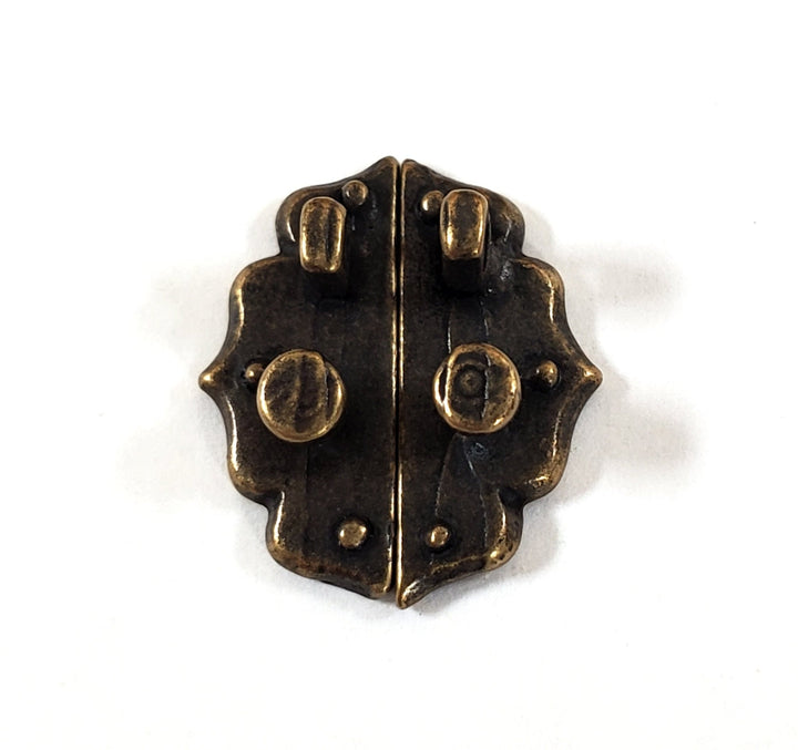 Dollhouse Cabinet Handles Pulls Decorative Bronze x2 1:12 Scale Miniatures - Miniature Crush