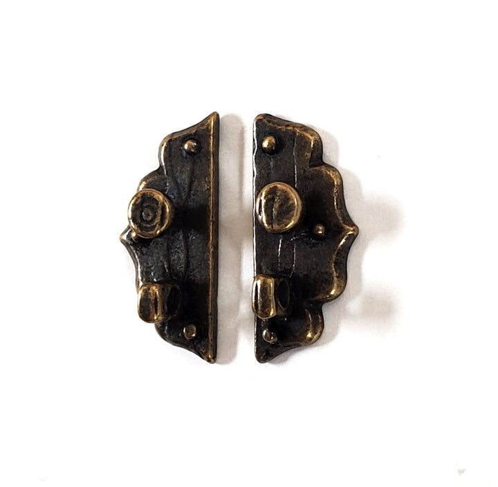 Dollhouse Cabinet Handles Pulls Decorative Bronze x2 1:12 Scale Miniatures - Miniature Crush